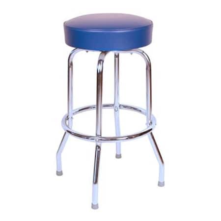 Richardson Seating Corp Richardson Seating Corp 1950BLU 1950- 30 in. Floridian Swivel Bar Stool; Blue - Chrome 1950BLU